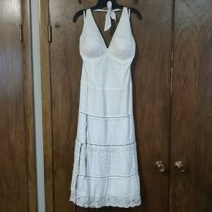 Lane Bryant white halter dress